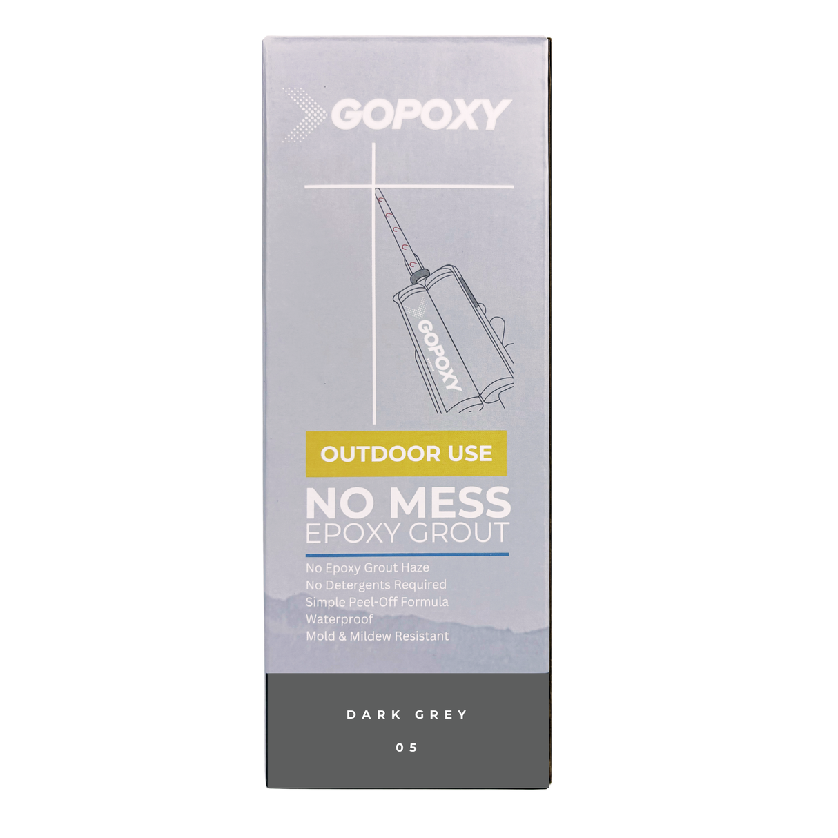 GoPoxy Grout (Outdoor Use) – No-Mess Epoxy, Peel-Off Cleanup