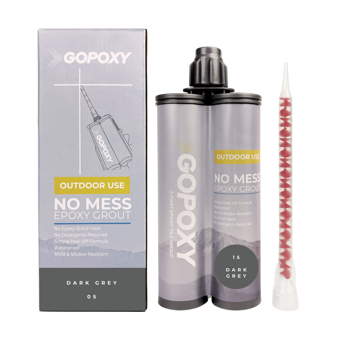 GoPoxy Grout (Outdoor Use) – No-Mess Epoxy, Peel-Off Cleanup