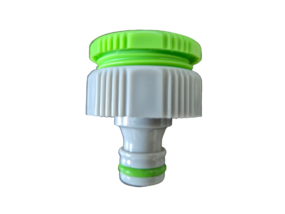 Female Tap Connector 1" or 3/4" BSP Female, Green/Gray