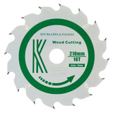 210mm x 30mm x 2.6mm 16T ATB Circular Track Saw Blade - Cougar