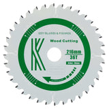 216mm x 30mm x 2.4mm 36T ATB (Neg Rake) Festool KS60 Circular Saw Blade - 2501