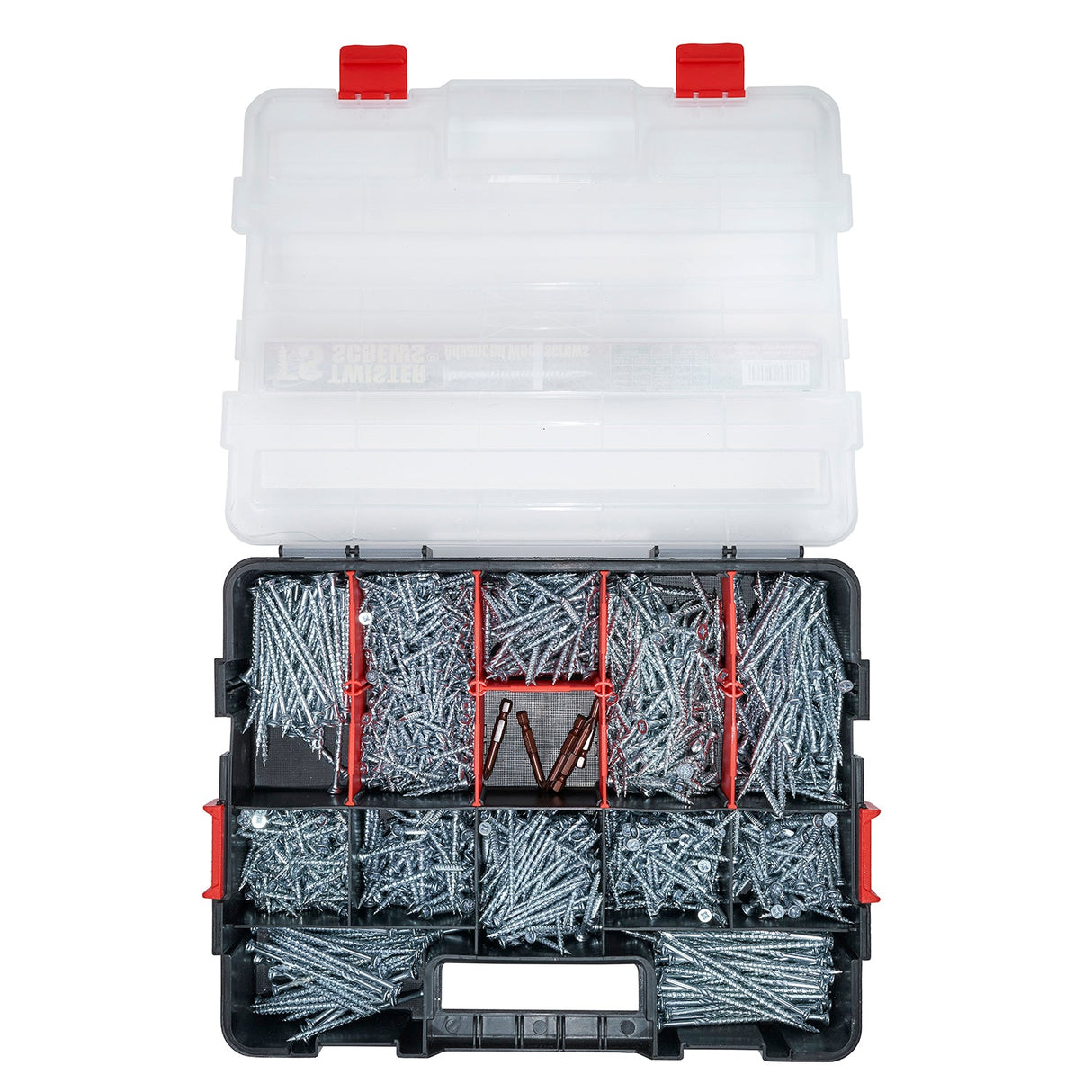 TwisterScrews Multibox – 1,280-Piece Plastic Screwbox (Magic Spiral & Twisted Thread)