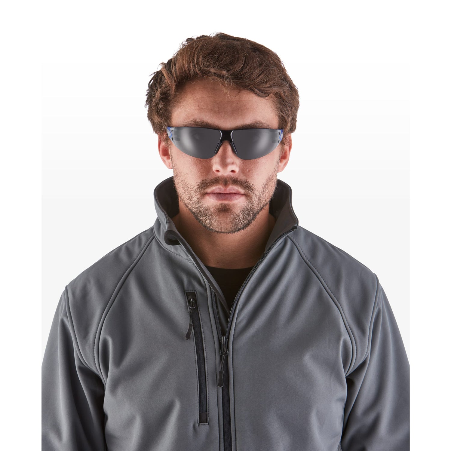 RILEY Stream Evo  Anti Fog  Wrap Around Safety Glasses with Grey Tint Lens
