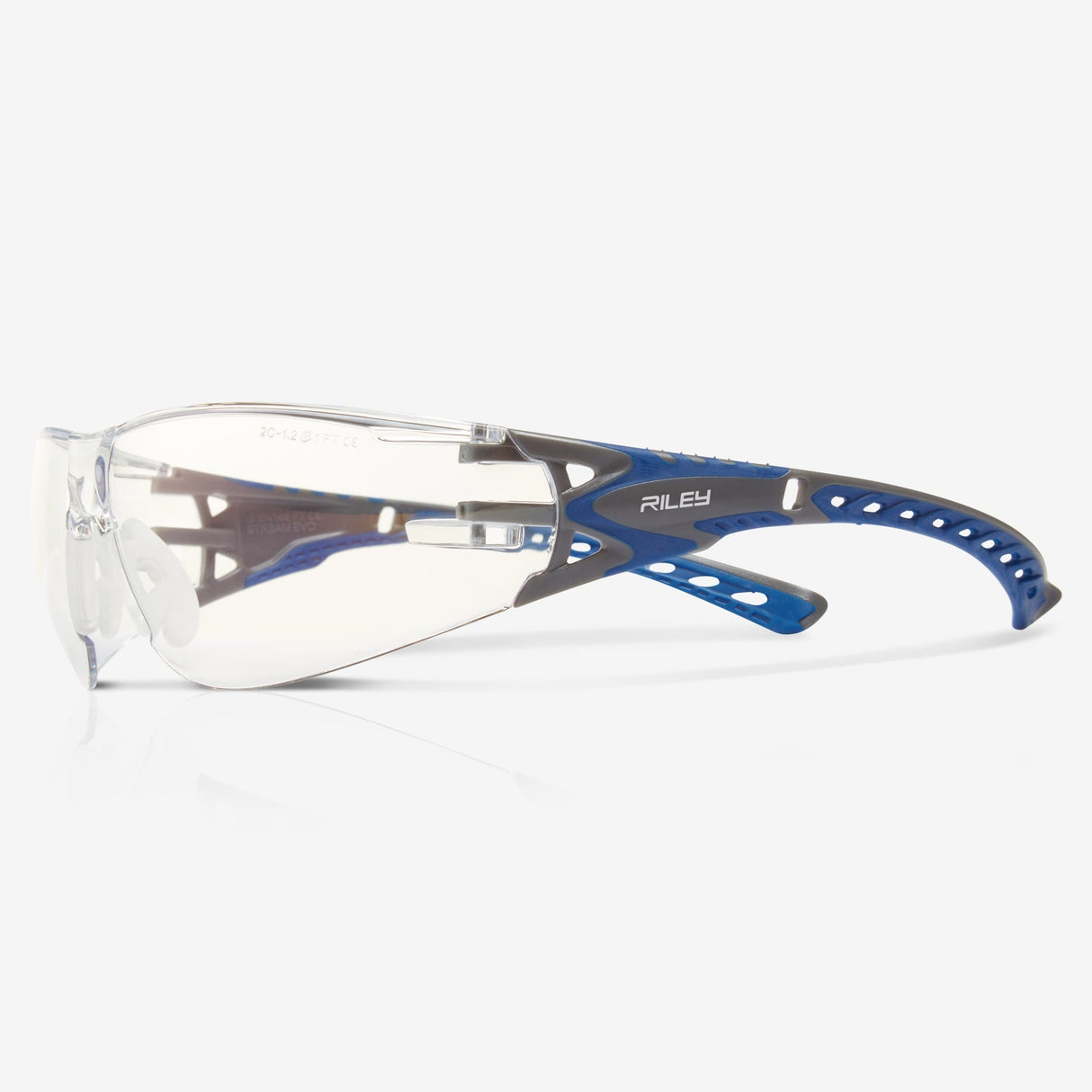 Riley Stream Evo Safety Glasses – Anti-Reflective Lens, Anti-Fog, Metal-Free