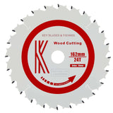 162mm X 20mm X 1.8mm 24 Tooth Mafell Fitment Circular Saw Blade - 3201