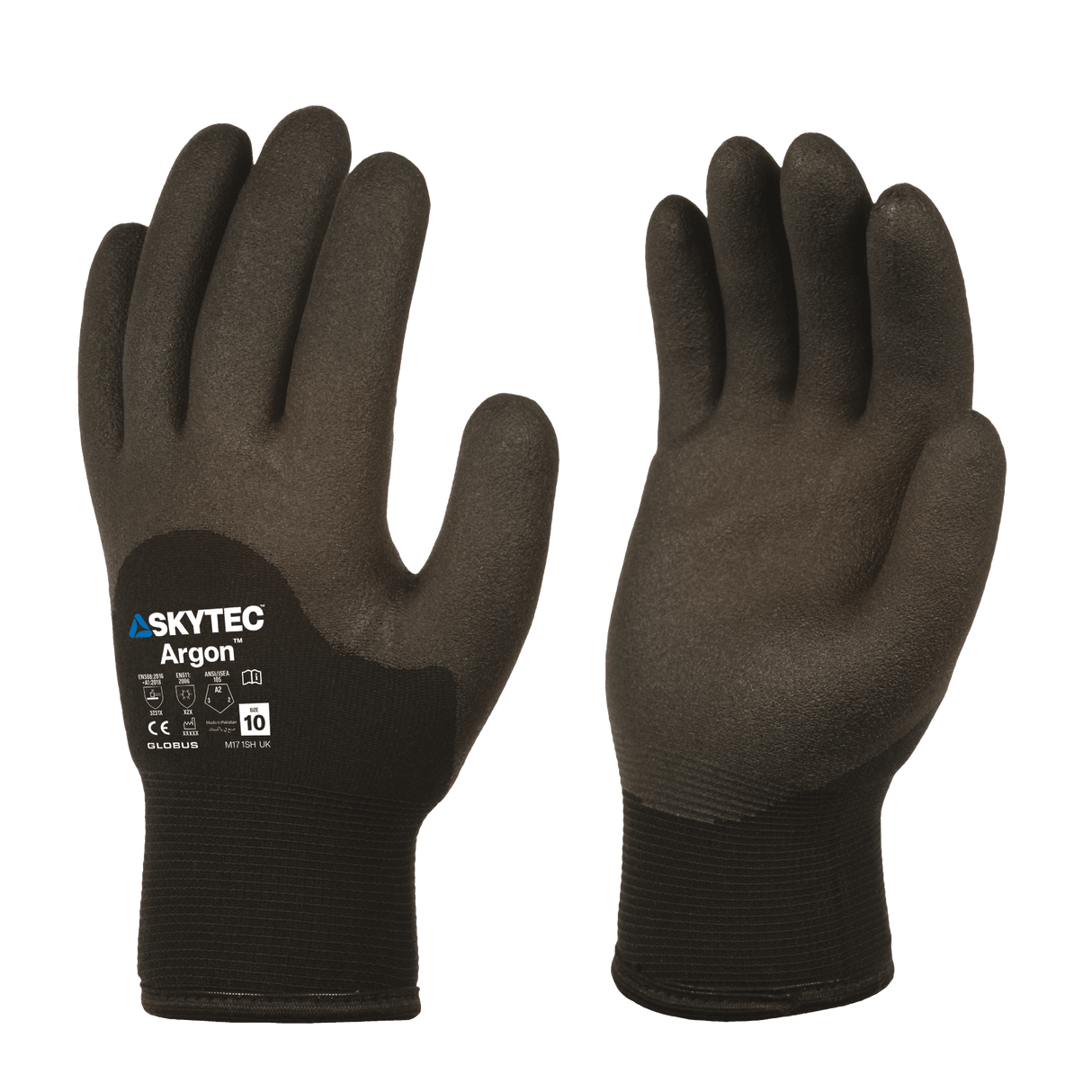 SKYTEC Argon Fleece Lined Thermal Insulated Water Repellent Work Gloves (PACK of 10 PAIRS)