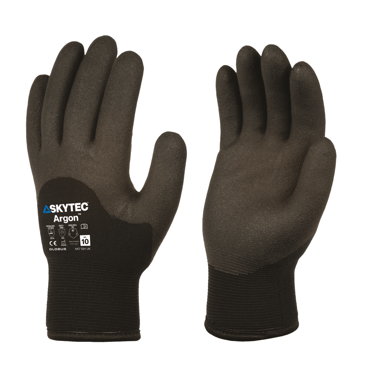 SKYTEC Argon Fleece Lined Thermal Insulated Water Repellent Work Gloves (PACK of 2 PAIRS)