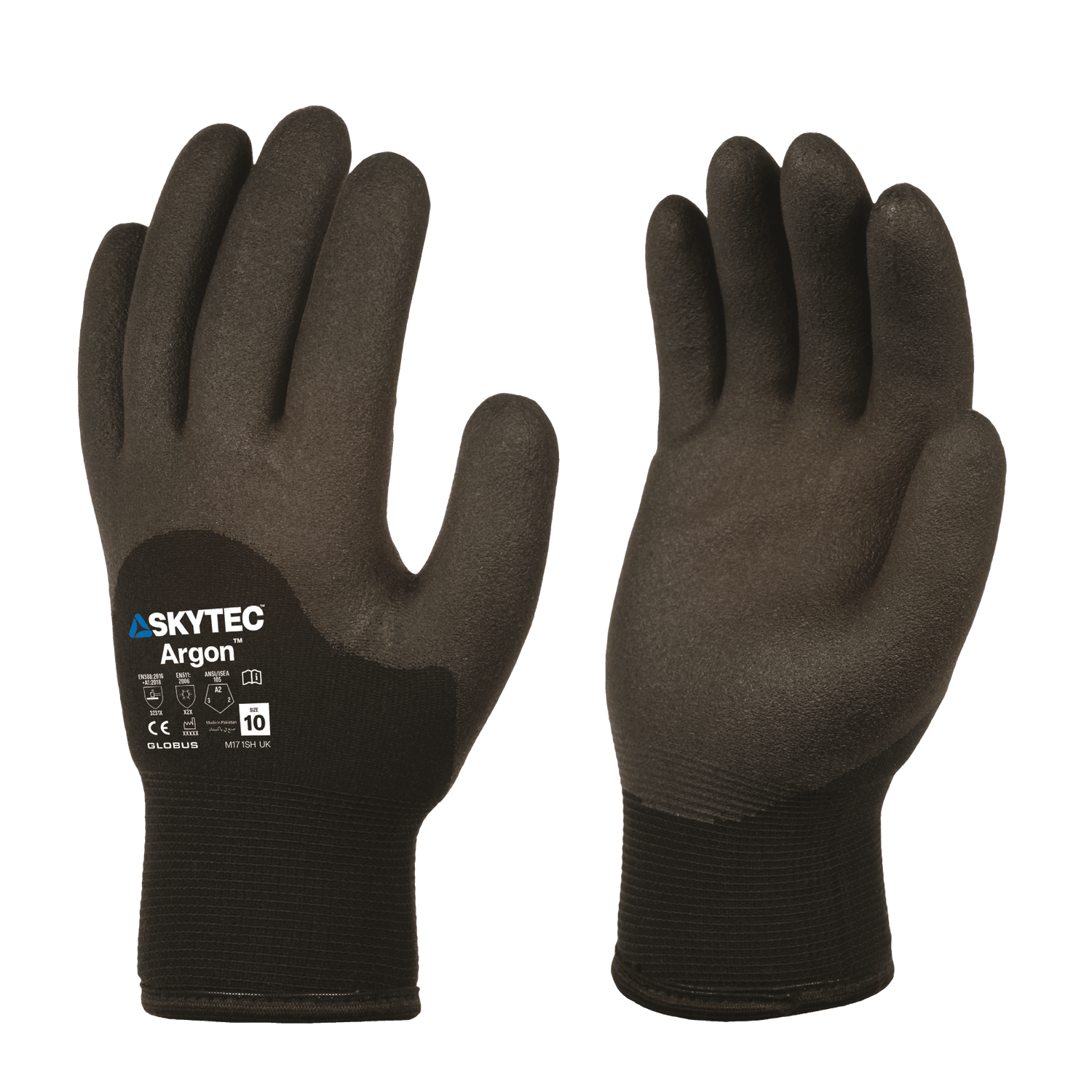 SKYTEC Argon Fleece Lined Thermal Insulated Water Repellent Work Gloves (PACK of 2 PAIRS)