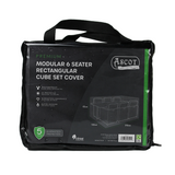Premium Modular 6 Seater Rectangular Cube Set Cover - 212 X 132 X 65 H