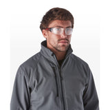 RILEY Stream Red Frameless Metal-Free Safety Glasses with Clear Lens