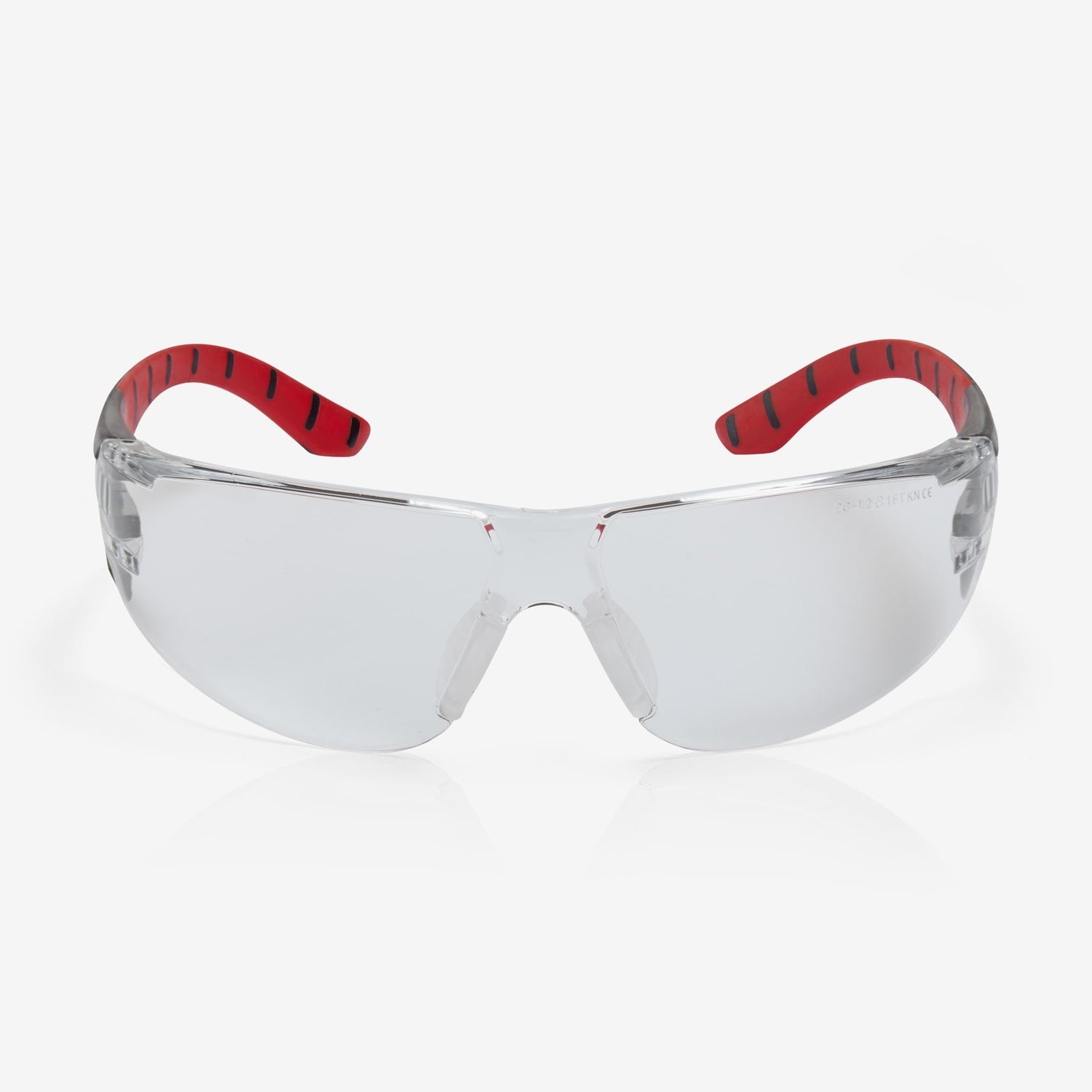 RILEY Stream Red Frameless Metal-Free Safety Glasses with Clear Lens