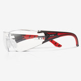 RILEY Stream Red Frameless Metal-Free Safety Glasses with Clear Lens