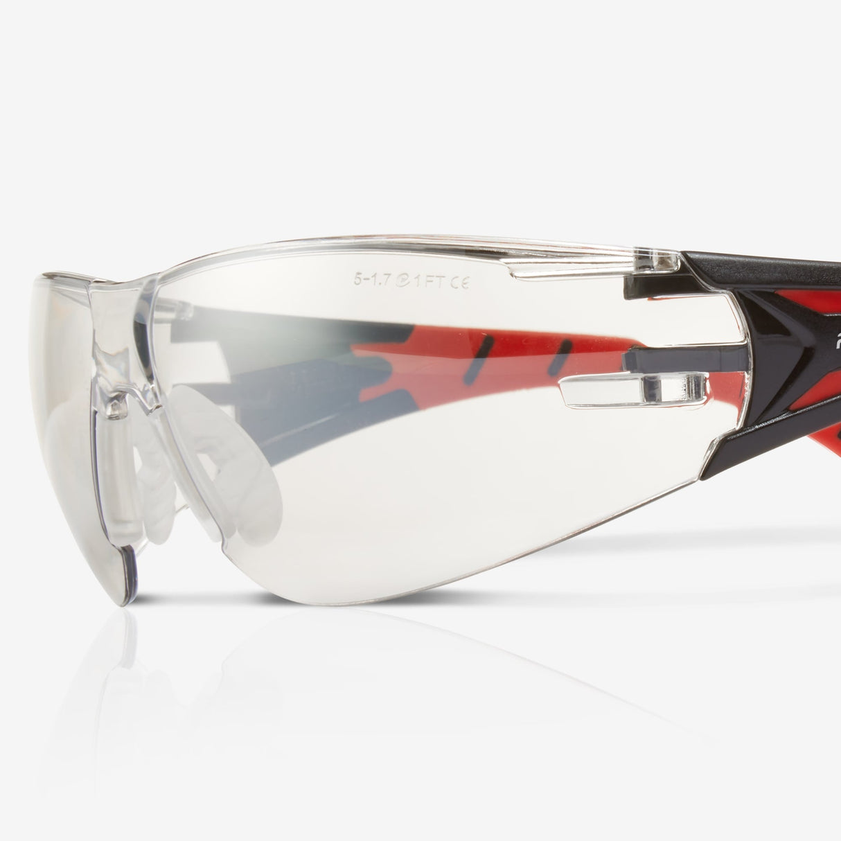 Riley Stream™ Red – Frameless, Metal-Free Safety Glasses (Indoor/Outdoor Lens)