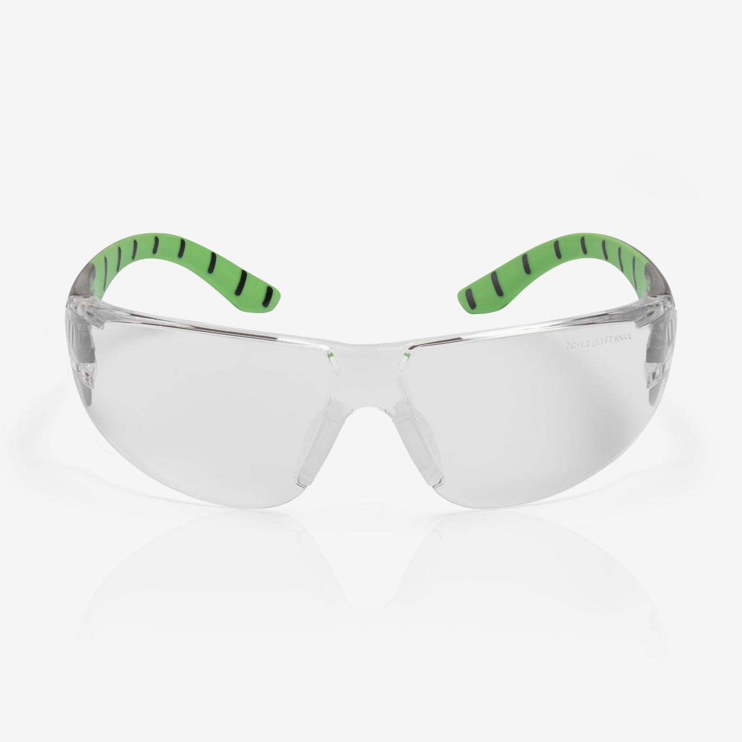 RILEY Stream Green Frameless Metal-Free Safety Glasses with Clear Lens