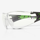 RILEY Stream Green Frameless Metal-Free Safety Glasses with Clear Lens