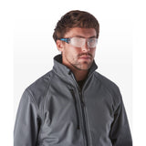 RILEY Stream Blue Frameless Metal-Free Safety Glasses with Clear Lens