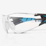 RILEY Stream Blue Frameless Metal-Free Safety Glasses with Clear Lens