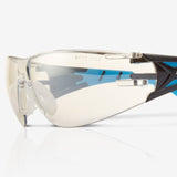 RILEY Stream Blue Frameless Metal-Free Safety Glasses with Indoor/Outdoor Lens