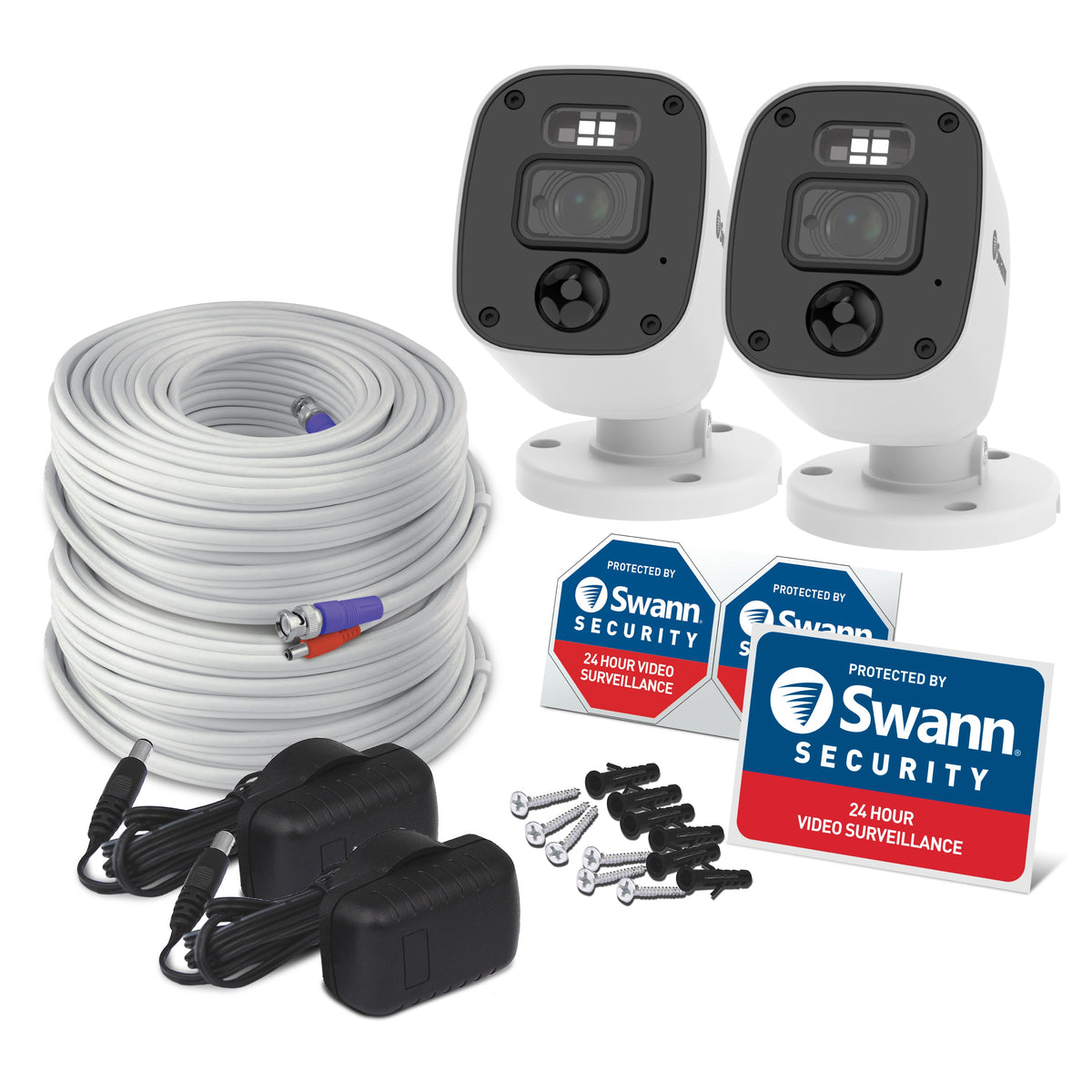 Swann 2K Wired DVR CCTV Add-On Bullet Camera - Pack of 2
