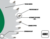 165mm x 20mm x 1.6mm 40 Tooth Track/Circular Saw Blade - 4002
