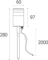 4lite Marinus GU10 Outdoor Garden Spike Light - Anthracite