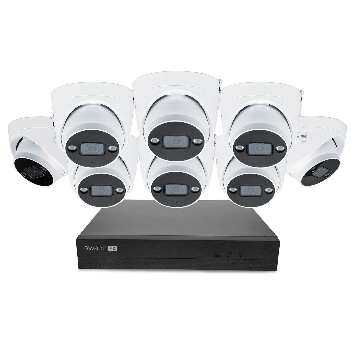 Swann AdvancedX 4K 2TB 16-Channel Wired PoE NVR CCTV with 8 Dome Camera Kit