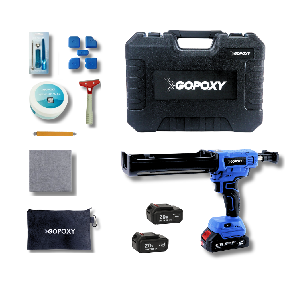 GoPoxy Electric Applicator Kit – Cordless Twin-Cartridge Grout Gun