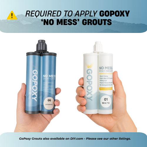 GoPoxy Advanced Epoxy Grout Tool Kit – Double-Barrel Gun, Finishing Tools & Case