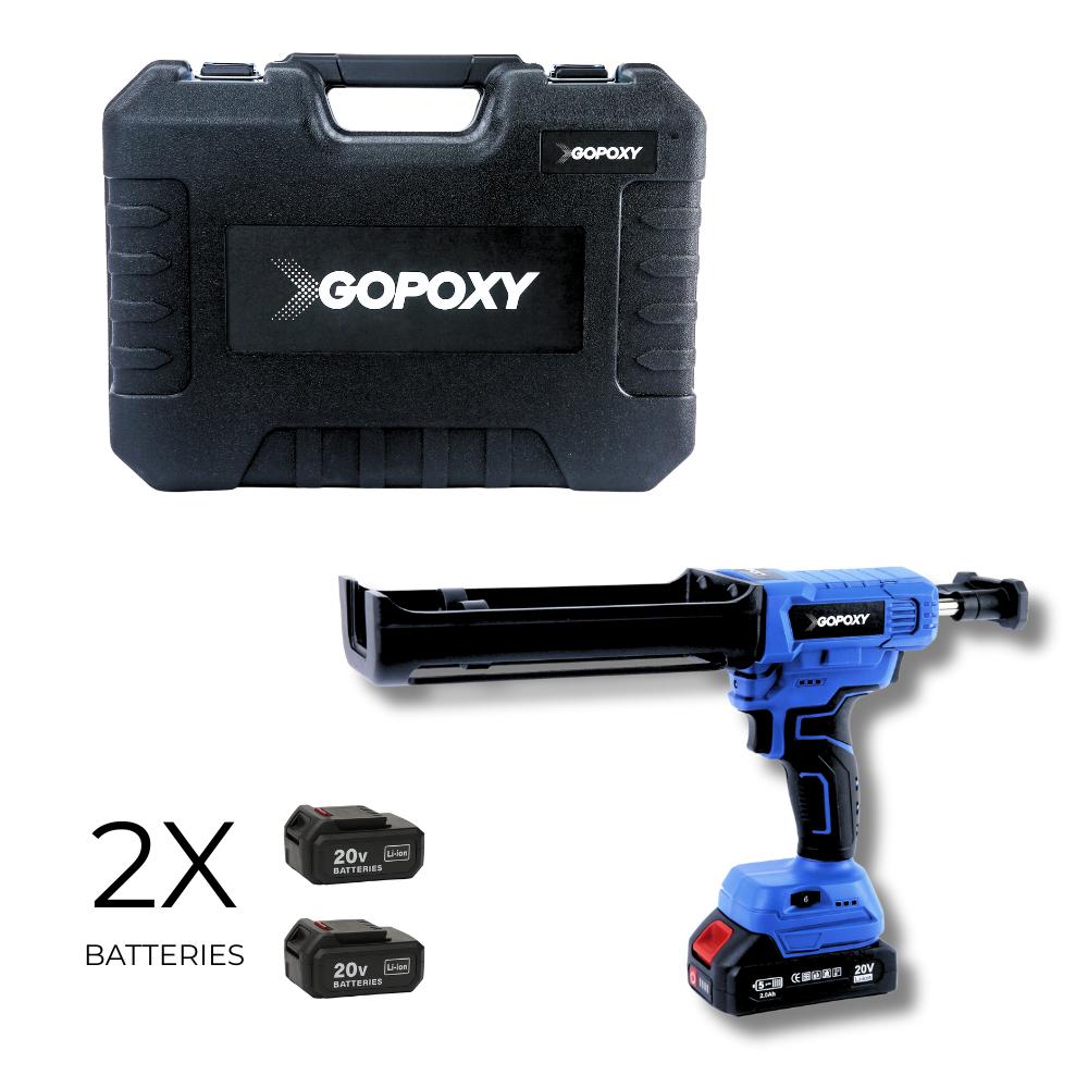 GoPoxy Electric Applicator Kit – Cordless Twin-Cartridge Grout Gun