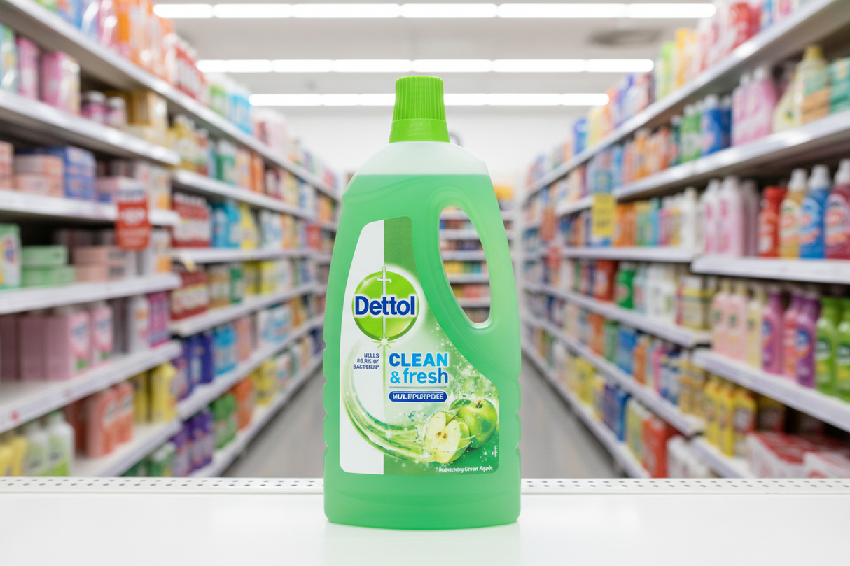 6 x Dettol Power & Fresh Green Apple 1 Litre