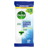 5 X Dettol Cleansing Surface Bio Wipes 72 Pack