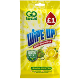 8 x Go Local Anti Bacterial Wipes Lemon - 50 PACK
