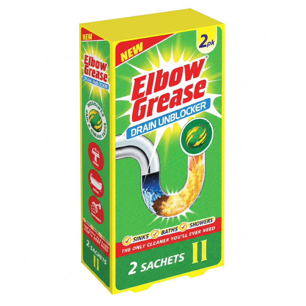 Elbow grease drain unblocker sachets 2 pack
