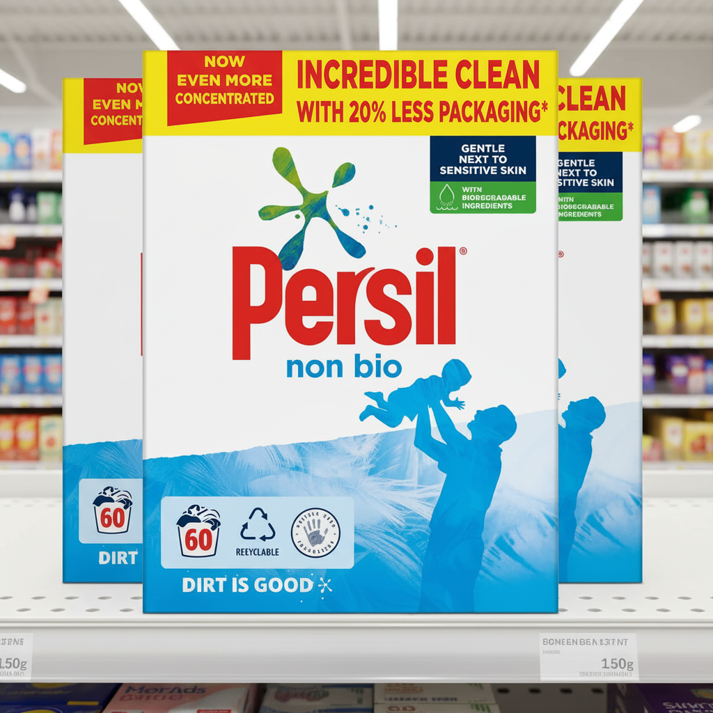 4 x Persil  Washing Powder Xl Family Pack Non Bio 3 Kg (60 Washes)