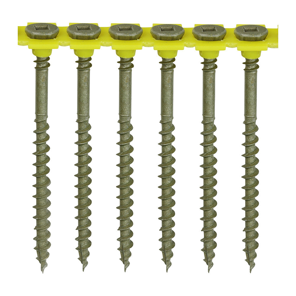 TIMCO C2 Collated Deck-Fix – SQ – Countersunk with Ribs – Twin-Cut – Green