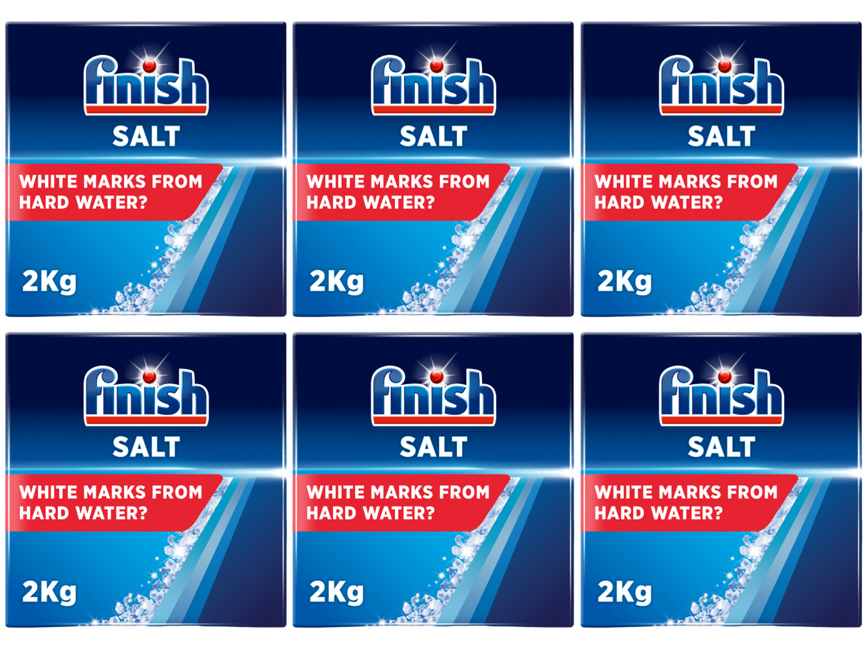 6 x Finish Dishwasher Salt 2Kg
