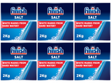 6 x Finish Dishwasher Salt 2Kg