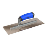 Bon Tool Golden Stainless Steel Square End Finish Trowel - Long Shank - Comfort Wave Handle