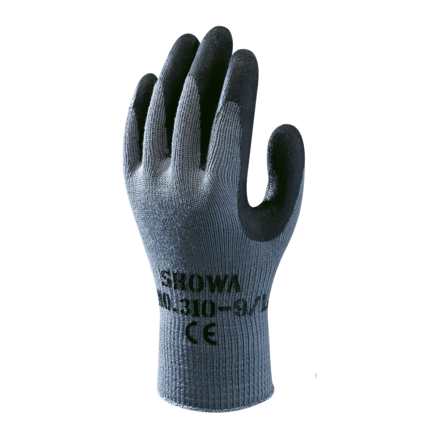SHOWA 310 Builders Safety Work Gloves with Textured Grip in Black