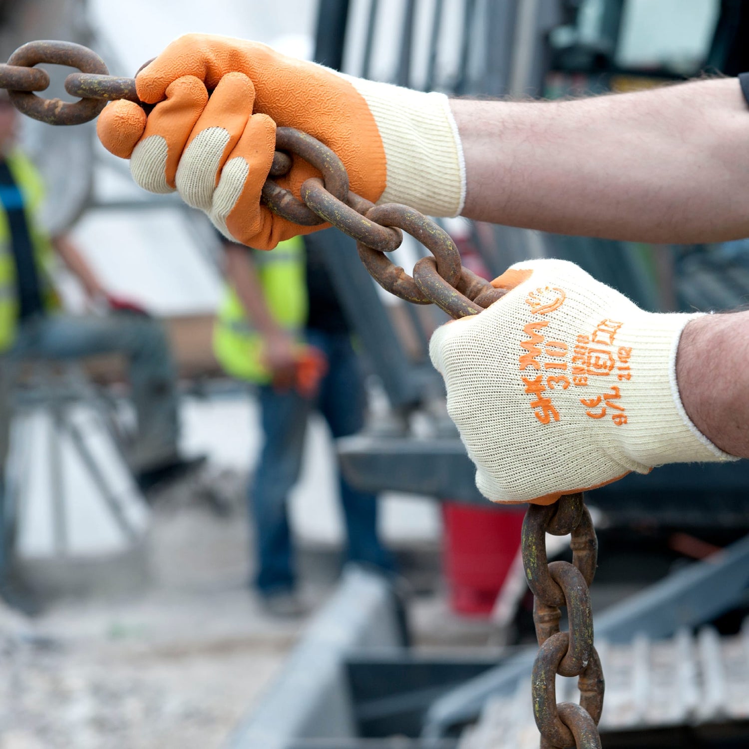 SHOWA 310 Orange Durable Textured Grip Safety Work Gloves