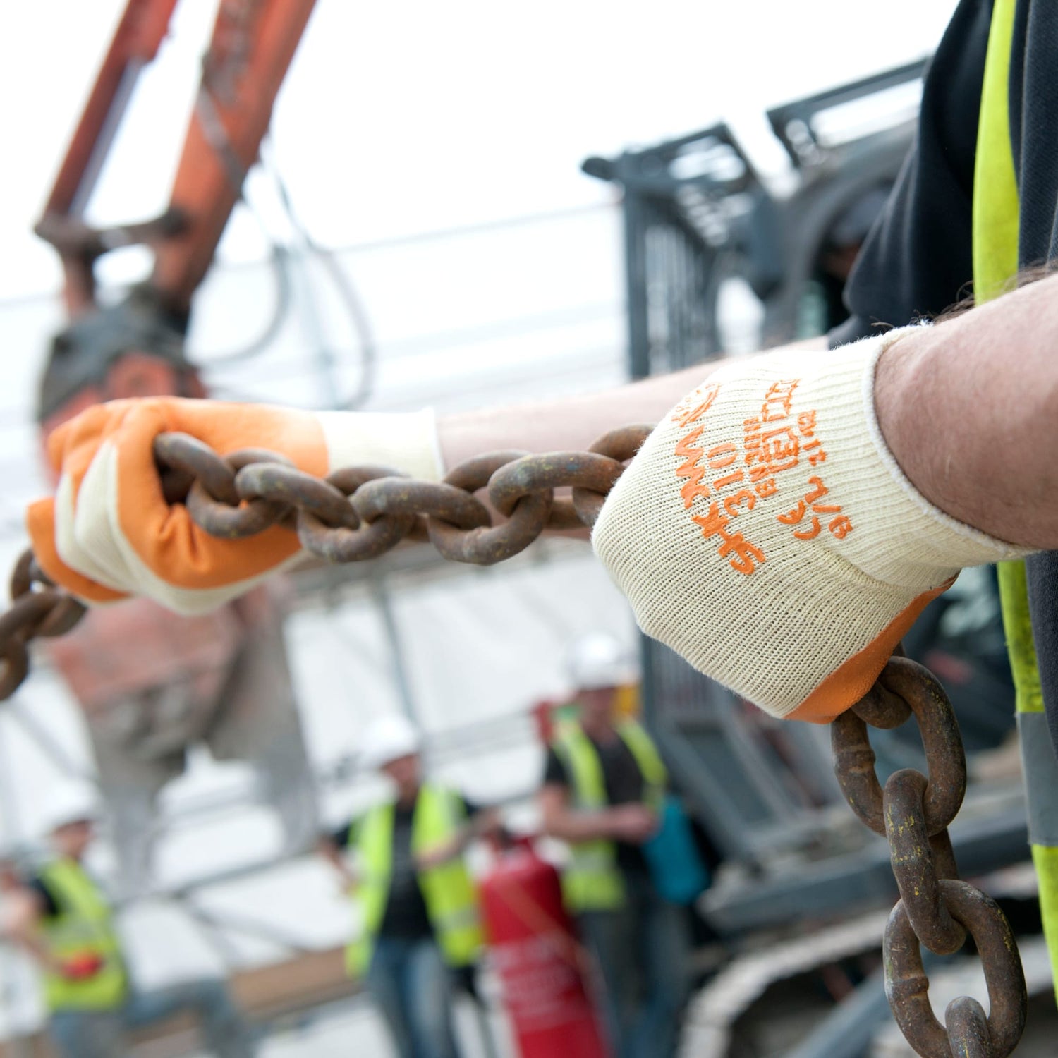 SHOWA 310 Orange Durable Textured Grip Safety Work Gloves