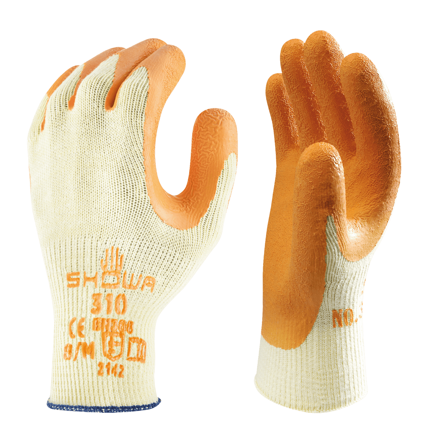 SHOWA 310 Heavy Duty Textured Grip Builders Safety Work Gloves (PACK of 3 PAIRS)