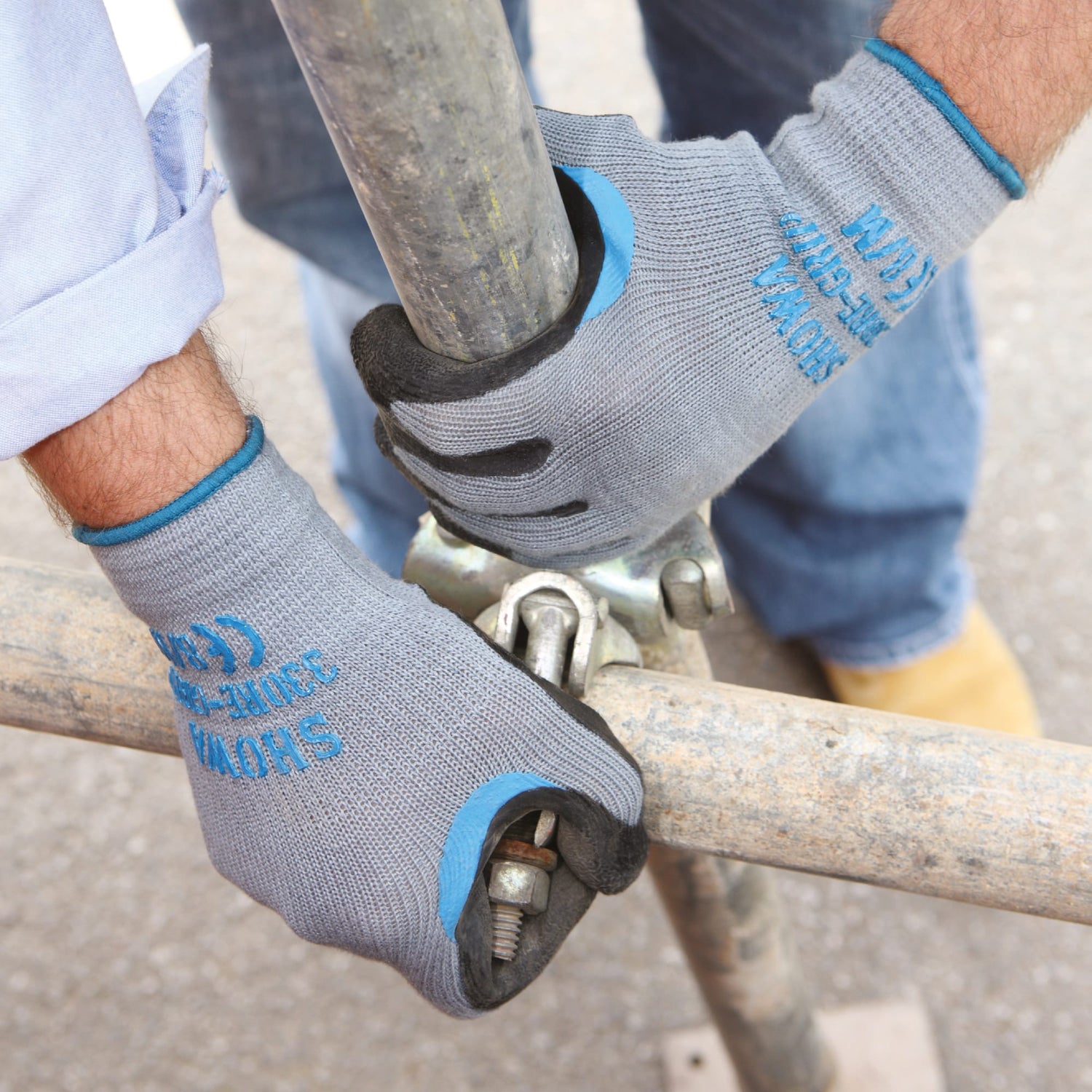 SHOWA 330 Reinforced Work Safety Gloves with Latex Grip
