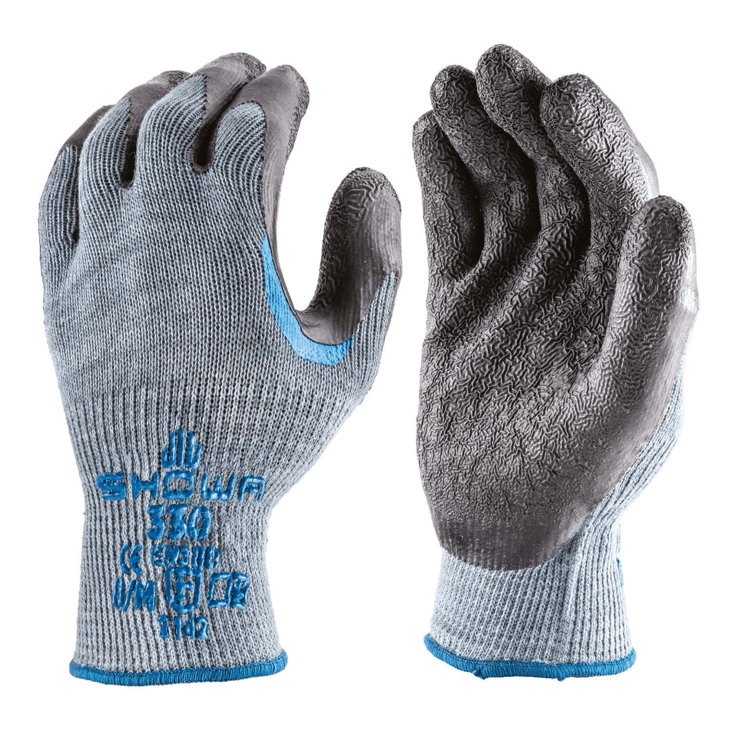 SHOWA 330 Reinforced Work Safety Gloves with Latex Grip