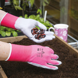 SHOWA 370 Pink Lightweight Gardening Multi Purpose Grip Safety Gloves