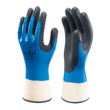 SHOWA 377 Waterproof Impermeable Fully Coated Work Gloves with Nitrile Grip (PACK of 10 PAIRS)