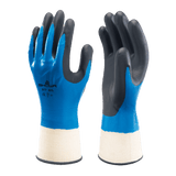 SHOWA 377 Waterproof Impermeable Fully Coated Work Gloves with Nitrile Grip (PACK of 10 PAIRS)