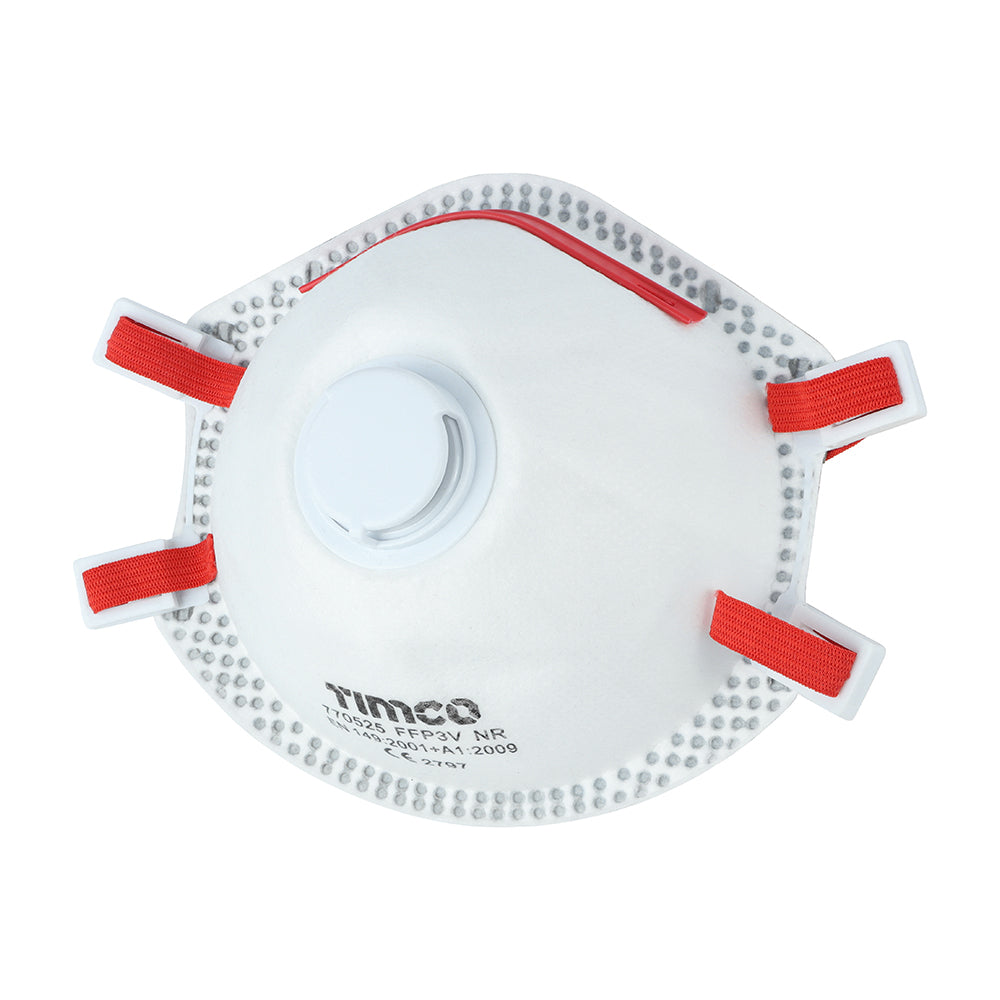 Timco FFP3 Moulded Mask with Valve – One Size (Pack of 5)