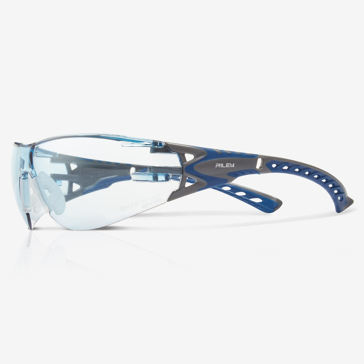 Riley Stream Evo Small Safety Glasses – Blue Tint, Anti-Fog, Metal-Free