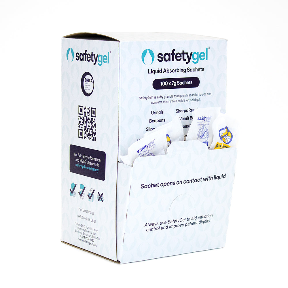 Super Absorbent Fast-Acting Sachets 1.2 Litre Absorption - Box of 100